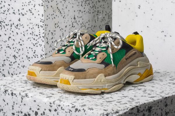 【BALENCIAGA】2018AW バレンシアガスーパーコピー 入手困難 ☆ 激レア Triple S イエロー グリーン  7011124